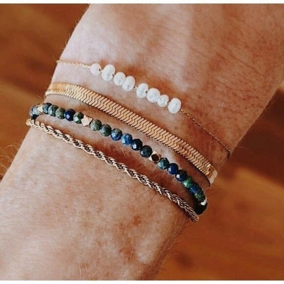 Bracelets Bundle of 2 Phoenix Turquoise Beaded Bracelets Stacking Bracelets - Picture 3 of 8